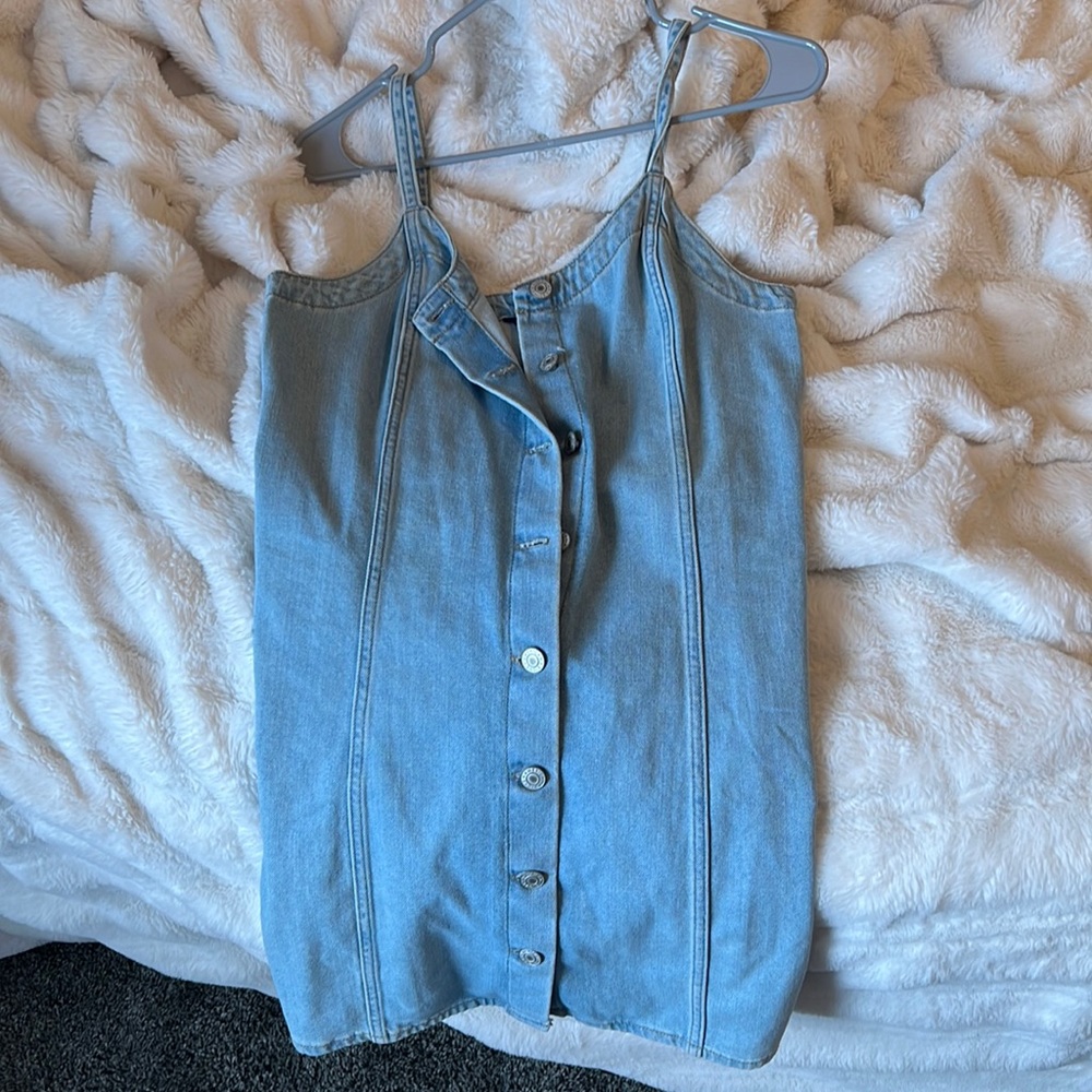 Jean button dress